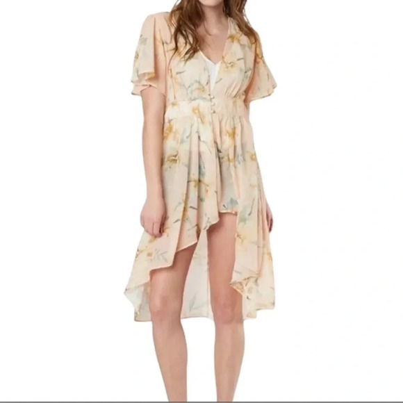 Women’s DAYTRIP BLOUSE TUNIC SHRUG SIZE MEDIUM FLORAL SHEER - Picture 1 of 11